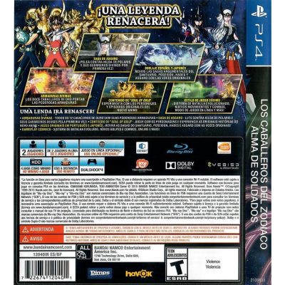 Os Cavaleiros Do Zodíaco Alma De Soldados Ps4