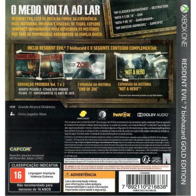 Resident Evil 7 Biohazard Gold Edition Xbox One