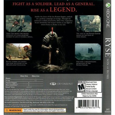 Ryse Son Of Rome Xbox One