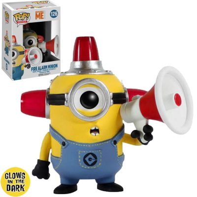 Funko Pop Movies - Despicable Me Fire Alarm Minion 126 (Glows In The Dark) (Vaulted) * (Reserva)