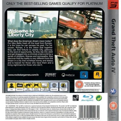 Grand Theft Auto Iv Ps3 #3 (Platinum) (Sem Manual)