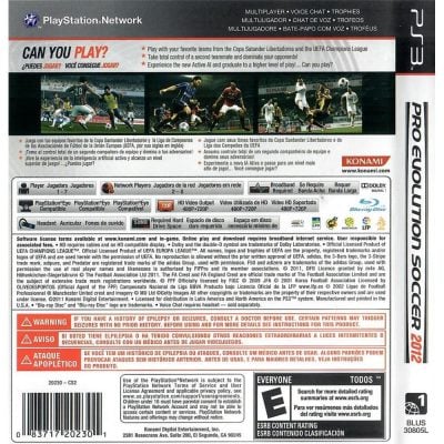 Pes 2012 Pro Evolution Soccer Ps3