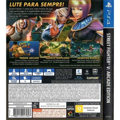 Street Fighter V Arcade Edition Ps4 (Sem Código)