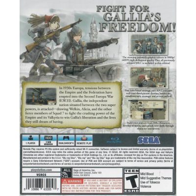 Valkyria Chronicles Remastered Ps4