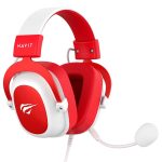Headset Gamer Havit, Drivers 53Mm, Branco E Vermelho