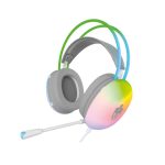 Headset Gamer Transparente Eg309/Lumini Com Fio Evolut