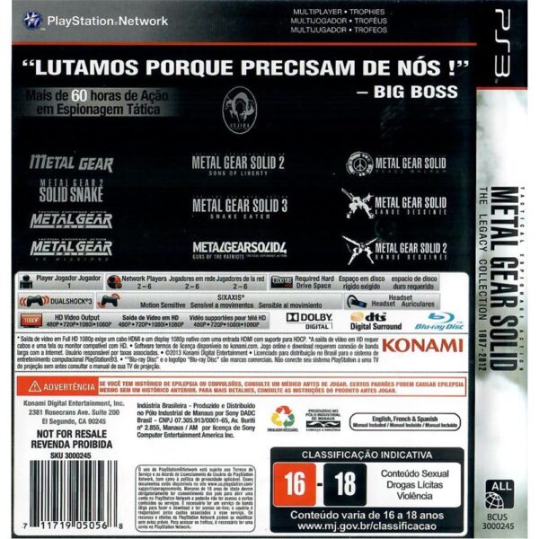 Metal Gear Solid The Legacy Collection Ps3 #1