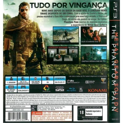 Metal Gear Solid V The Phantom Pain Ps3 (Sem Mapa)