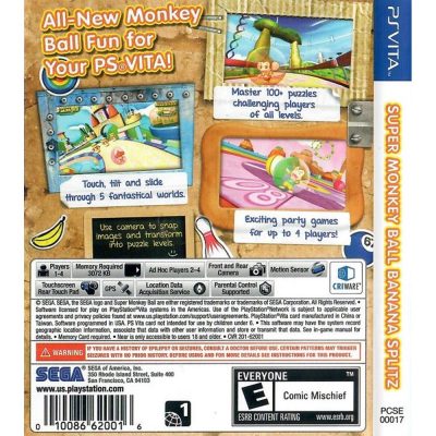 Super Monkey Ball Banana Splitz Psvita