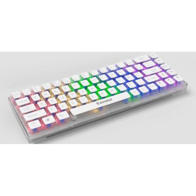 Teclado Gamer Mecanico Transparente Eg217/Lumini (Blue Switch) Com Fio Evolut