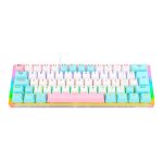 Teclado Mecanico Gamer Akali Keycaps Rosa, Azul E Branco, Raibow, Switch Brown Teclado Mecanico Gamer Akali Keycaps Rosa, Azul E Branco, Raibow, Switch Brown