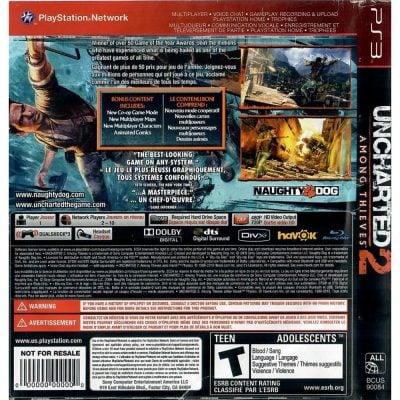 Uncharted 2 Among Thieves Ps3 #2 (Greatest Hits)