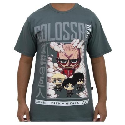 Camiseta Unissex Attack On Titan (Tam Pp)
