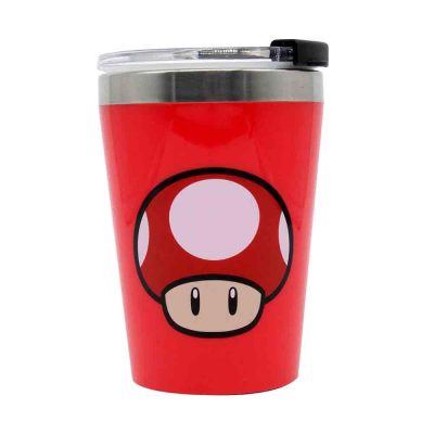 Copo Viagem 300Ml - Cogumelo Super Mario
