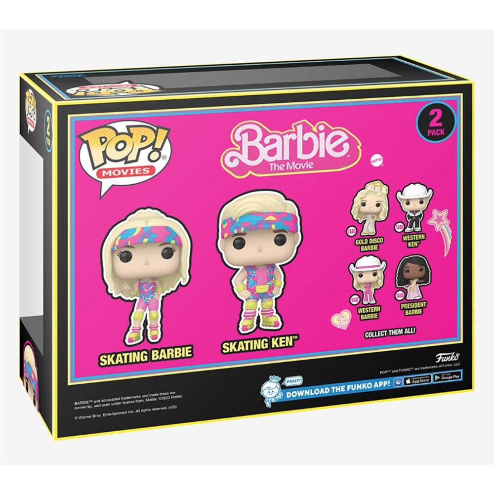 Funko Pop Skating Barbie & Skating Ken (2-Pack) (Barbie Movie)