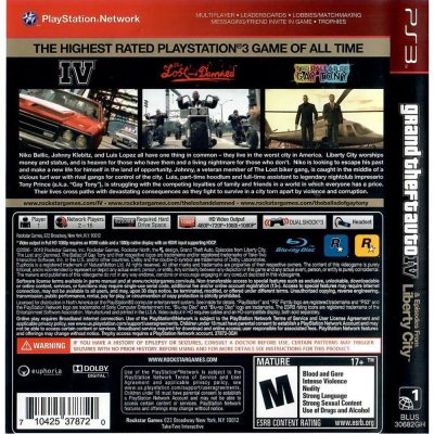Gran Theft Auvo Iv The Complete Edition Ps3 (Greatest Hits) (Com Mapa)