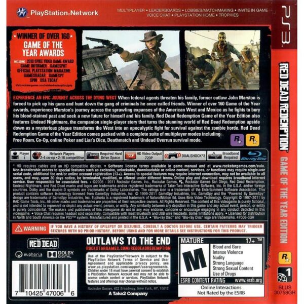 Red Dead Redemption Goty Ps3 #1 (Greatest Hits)
