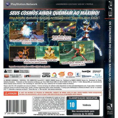 Os Cavaleiros Do Zodíaco Batalha Do Santuário Ps3 #2