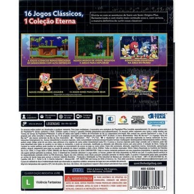 Sonic Origins Plus Ps5 (Jogo Mídia Física)