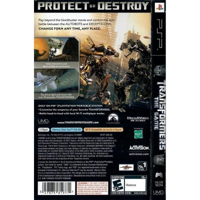Transformers The Game Psp