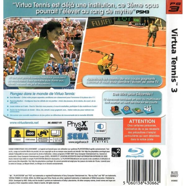 Virtua Tennis 3 Ps3
