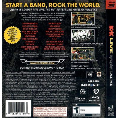 Ac/Dc Live Rockband Track Pack Ps3