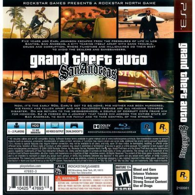 Grand Theft Auto San Andreas Ps3 (Greatest Hits)