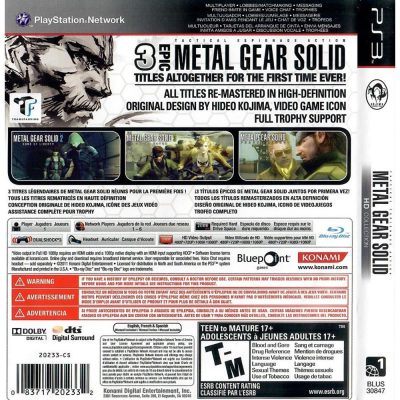 Metal Gear Solid Hd Collection Ps3