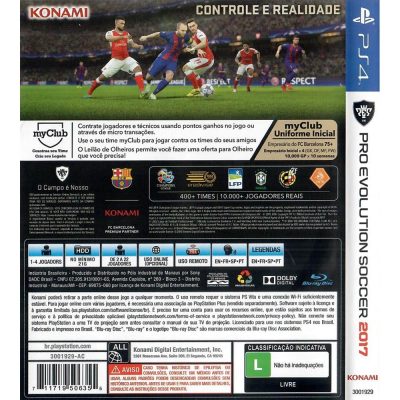 Pes 2017 Pro Evolution Soccer Ps4
