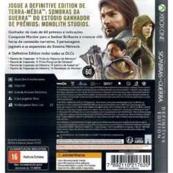 Terra Média Sombras Da Guerra Definitive Edition Xbox One