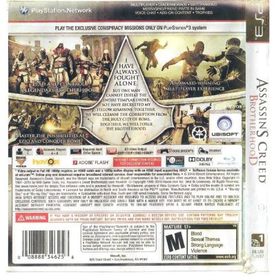 Assassins Creed Brotherhood Ps3 #3 (Sem Manual)