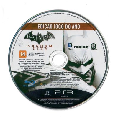 Batman Arkham City Ps3 #1 (Somente O Disco)