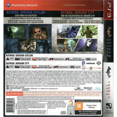 Batman Pacote Duplo Arkham Ps3 #2 (Greatest Hits)