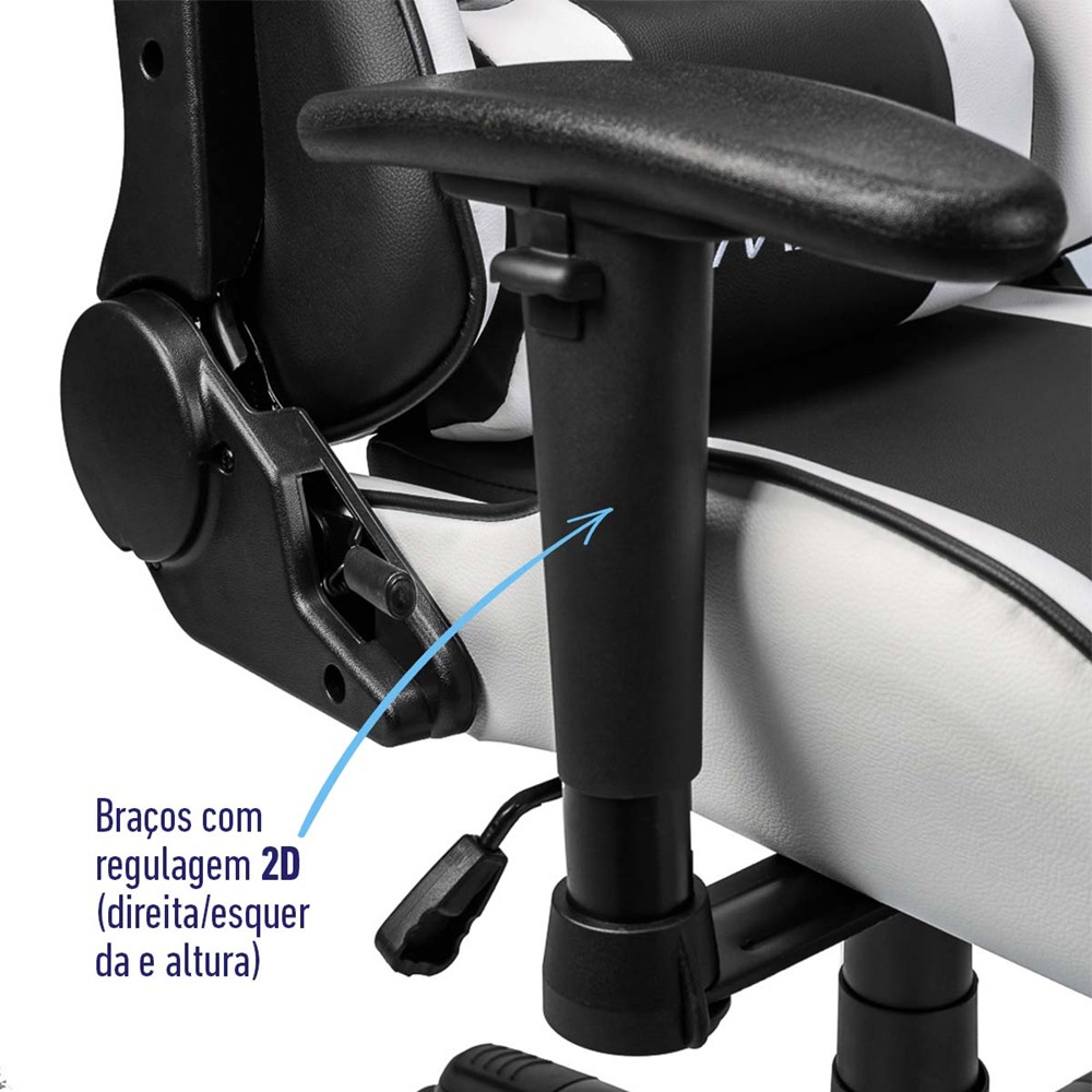 Cadeira Gamer Mx5 Giratoria Preto/Branco