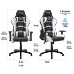 Cadeira Gamer Mx5 Giratoria Preto/Branco Cadeira Gamer Mx5 Giratoria Preto/Branco