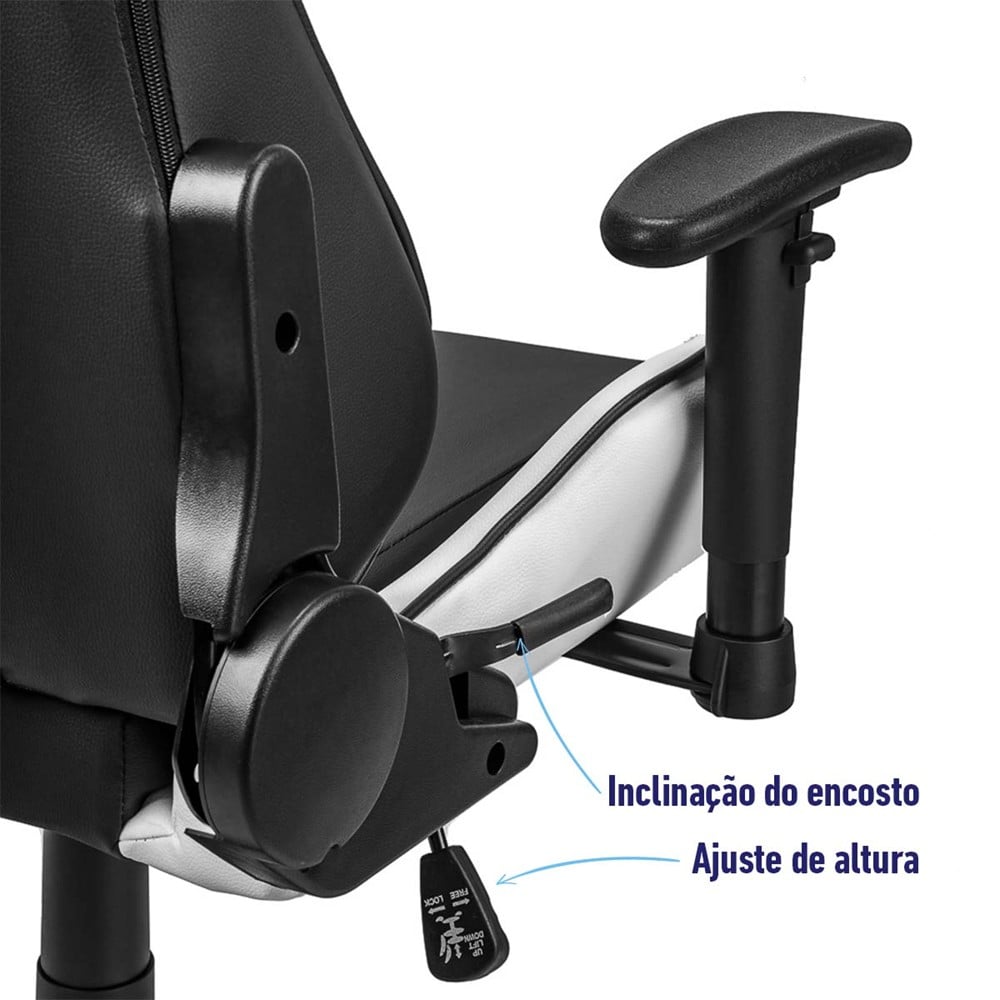 Cadeira Gamer Mx5 Giratoria Preto/Branco
