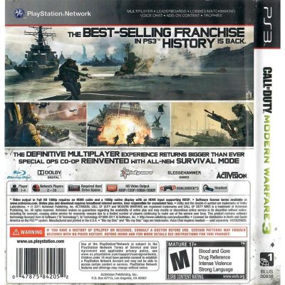 Call Of Duty Modern Warfare 3 Ps3 #3 (Sem Manual)