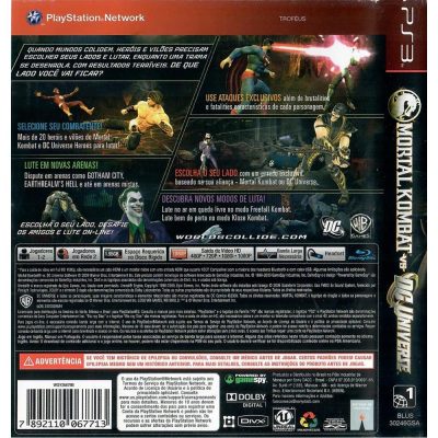 Mortal Kombat Vs Dc Universe Ps3 #1 (Greatest Hits) (Sem Manual)