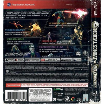 Mortal Kombat Vs Dc Universe Ps3 #3 (Greatest Hits) (Sem Manual)