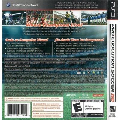 Pes 2010 Pro Evolution Soccer Ps3 #3 (Sem Manual)