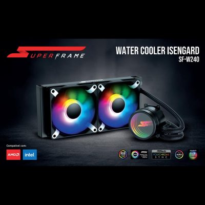 Water Cooler Superframe Isengard, Argb, 240Mm, Intel-Amd, Controladora, Black, Sf-W240