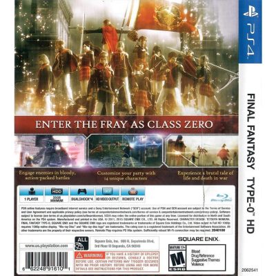 Final Fantasy Type-0 Hd Ps4 (Deslacrado)