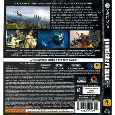 Grand Theft Auto V Xbox One #1 (Sem Mapa)