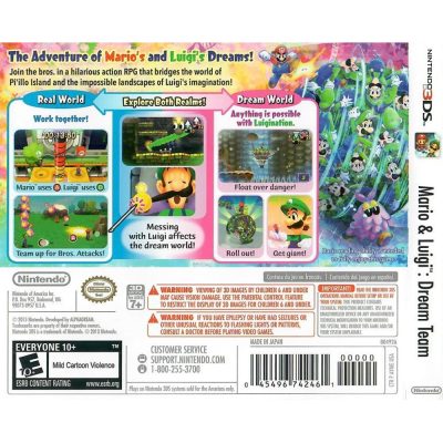 Mario & Luigi Dream Team Nintendo 3Ds (Com Luva)