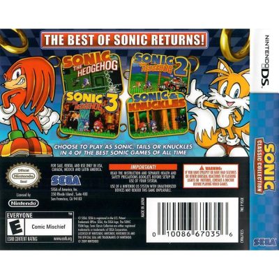 Sonic Classic Collection Nintendo Ds