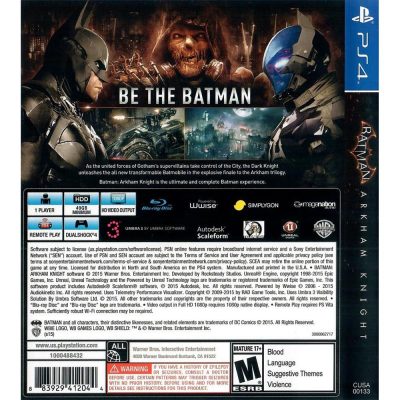 Batman Arkham Knight Ps4 (Em Inglês) (Sem Manual)