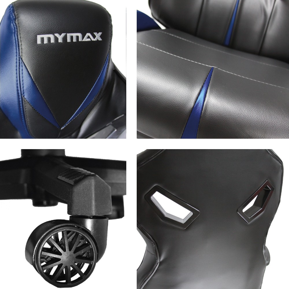 Cadeira Gamer Mx8 Giratoria Preto/Azul(Mgch-8170/Bk-Bl)