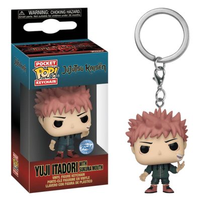 Chaveiro Funko Itadori With Sukuna Mouth (Pocket Pop Keychain Jujutsu Kaisen)