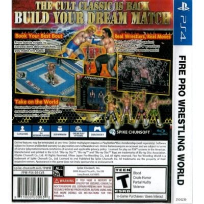 Fire Pro Wrestling World Ps4 (Encarte Reimpresso)