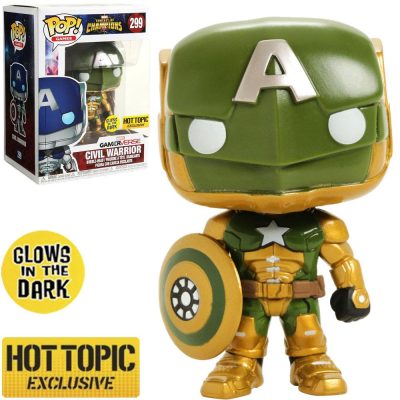 Funko Pop Contest Of Champions Civil Warrior 299 (Glows) (Hot Topic Exclusive) (Marvel Gamerverse)